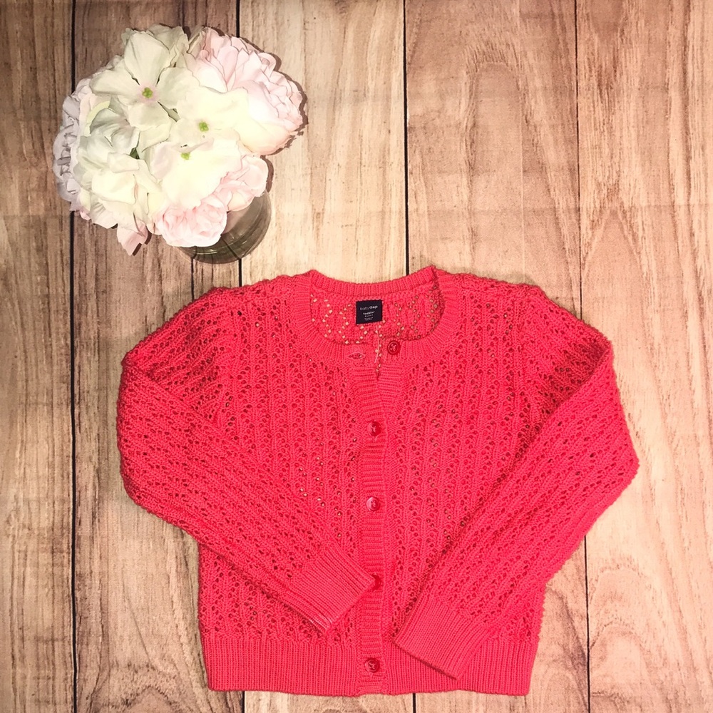 GAP : NWOT Toddler Girl Coral Cardigan : size 4T